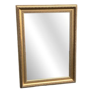 Large Mirror in Wooden Golden Gilt Frame For Sale