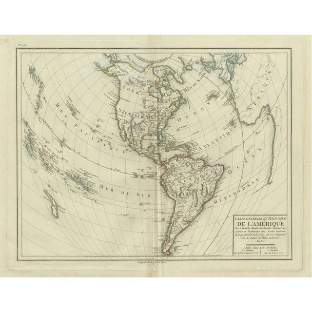 Antique Map of North and South America by Pierre Antoine Tardieu, 1802 For Sale