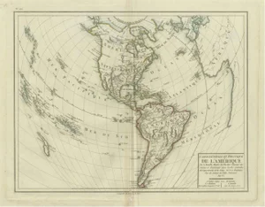Antique Map of North and South America by Pierre Antoine Tardieu, 1802