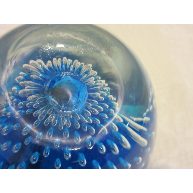 Abstract 1970s Vintage Handblown Glass Paperweight For Sale - Image 3 of 5