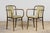 Wood 1950s Thonet Bentwood Armchairs in Willow Green Velvet – Pair For Sale - Image 7 of 18