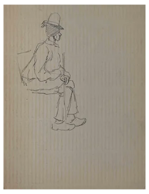 Pierre Georges Jeanniot, Figure, Original Drawing, Early 20th-Century