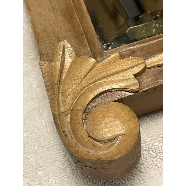 18th–Early 19th Century French Hand-Carved Wood Mirror Frame With Neoclassical Crest, Circa 1780–1820 For Sale - Image 11 of 11