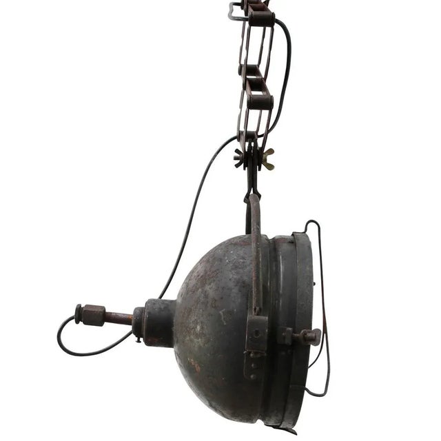 Vintage Industrial Black Metal and Clear Glass Scissor Lamp For Sale - Image 5 of 7