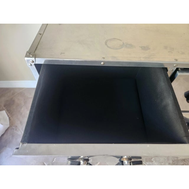 Modern Restoration Hardware Aviator Aluminum 9-Drawer Dresser For Sale - Image 3 of 4