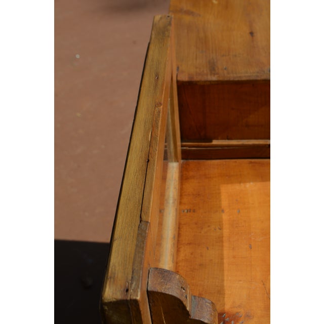 Vintage Unusual Rustic Pine Dresser Chest W/ Small Mirror / Cupboard & Glove Drawer For Sale - Image 12 of 17