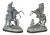 Antique Detailed Spelter Marly Rearing Horse & Groom Sculptures After Guillaume Coustou - a Pair For Sale
