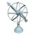 Vintage French Country Gray Iron Garden Armillary Sundial For Sale