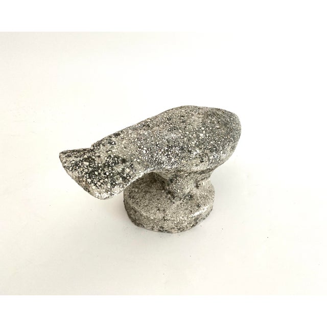 Mid 20th Century Vintage German Concrete Pigeon Garden Statue For Sale - Image 5 of 9