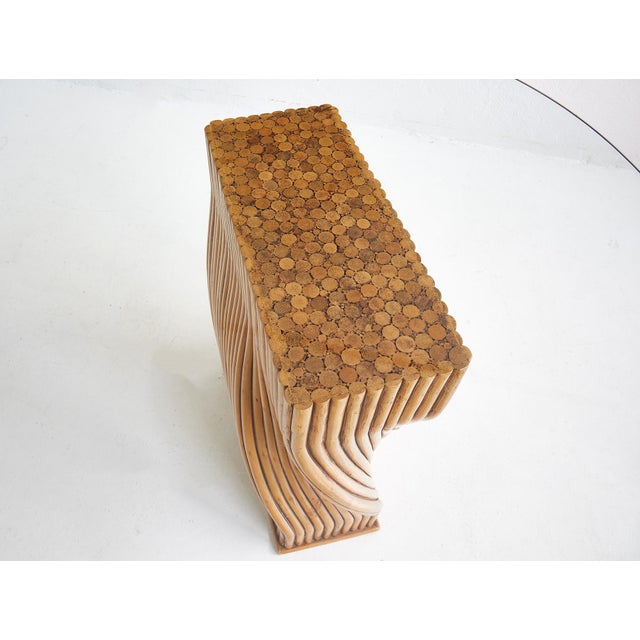 Glass and Bamboo Desk attributed to John and Elinor McGuire, USA, 1980s For Sale - Image 6 of 8