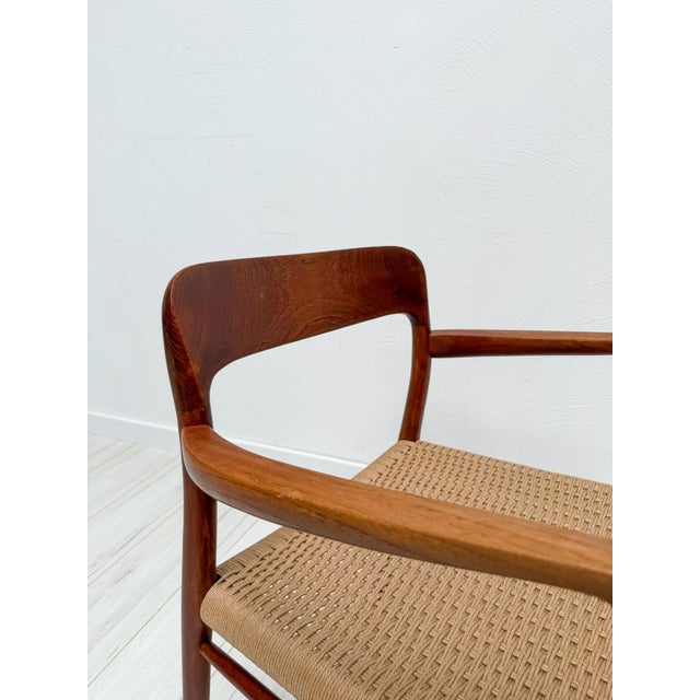 1960s Vintage Danish Teak Dining Armchair Model 56 by Niels Otto Møller from J.L. Møllers, 1960s For Sale - Image 5 of 8