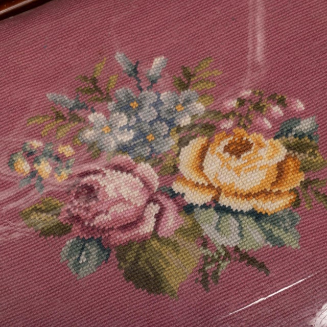 Wood 1920s Bernhardt Antique American Mahogany Chippendale Dining Chairs With Needlepoint Covers - Set of 6 For Sale - Image 7 of 12