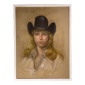 Portrait of a Woman in Black Hat