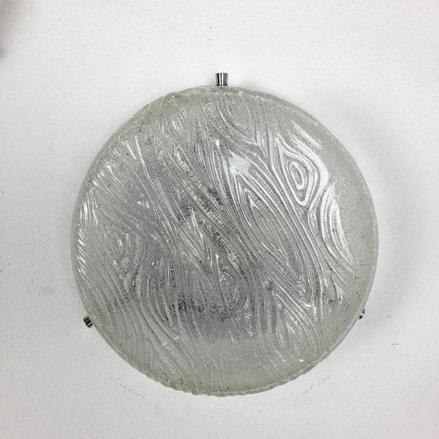Ice Glass Sconces in the style of Kalmar, Germany, 1970s, Set of 2 For Sale - Image 6 of 18