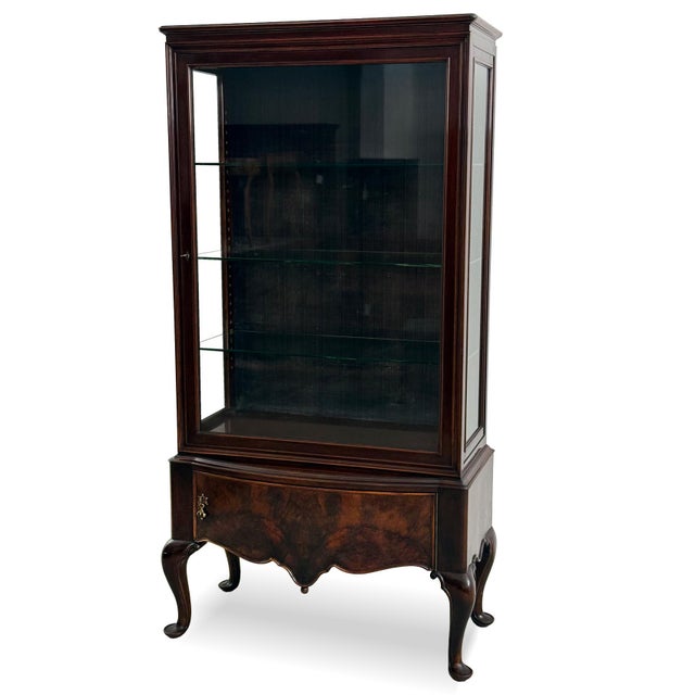 Antique Glass Cabinet in the style of Gerstel, 1930s For Sale - Image 11 of 11