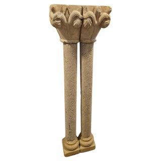 Romanesque Decorative Columns in Terracotta, 1950s For Sale
