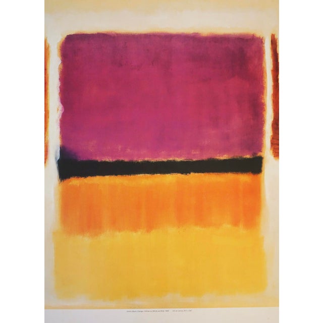 Exceptional image of "Violet, Black, Orange, Yellow, White & Red" by renown Abstract artist Mark Rothko lithographic print...