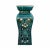 Ceramic Clay Green Square Tall Pedestal Table Flower Display Stand For Sale - Image 9 of 9