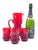Red Glass Juice Service from Sudety Glassworks, 1970s For Sale - Image 4 of 17