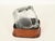 French Leather and Cut Crystal Ashtray attributed to Jacques Adnet, 1960s For Sale - Image 17 of 18