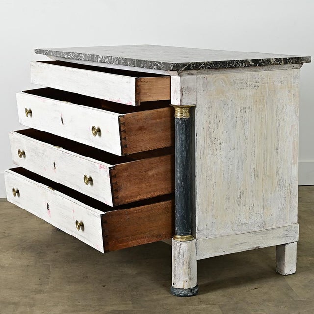 19th Century French 19th Century Painted Empire Commode For Sale - Image 5 of 8