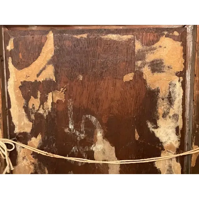 Wood 19th Century French Painting 'Backyard Fight', Unsigned For Sale - Image 7 of 11