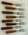 Mid-Century Modern Vintage Japanese Mid-Century Stainless & Wood Cocktail Forks — Set of 9 For Sale - Image 3 of 11