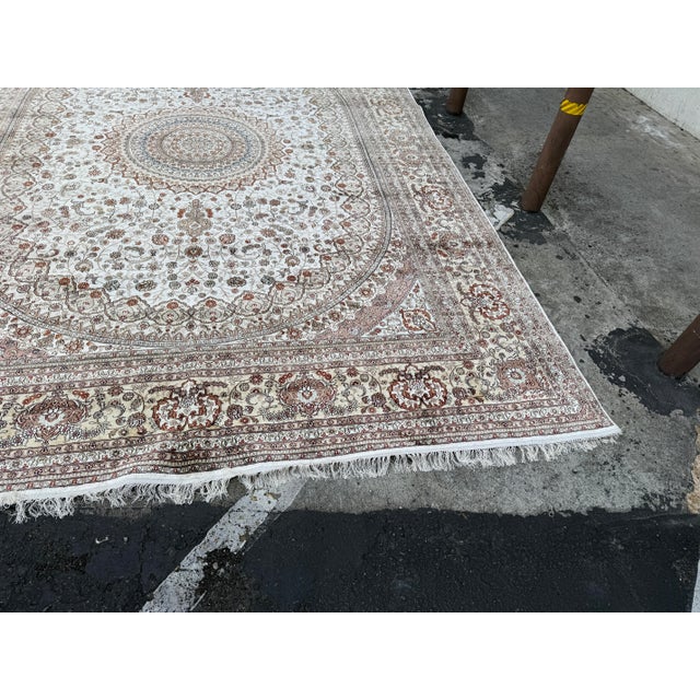 Early 21st Century 10ft 1in × 14ft Silk Area Rug For Sale - Image 5 of 12