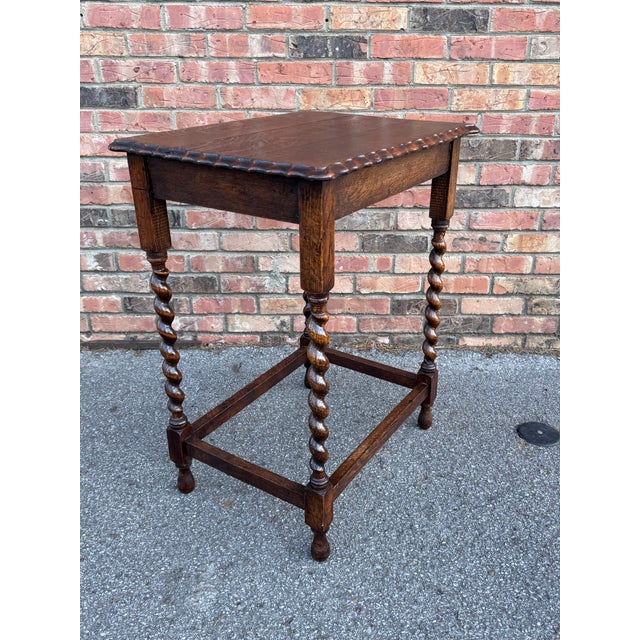 Antique English Barley Twist Side Table For Sale In Nashville - Image 6 of 11