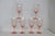 Early 20th Century Pink Stem Depression Glass Ribbed Glassware Wine Water Drink Goblets 4752b - 6pc For Sale - Image 14 of 15