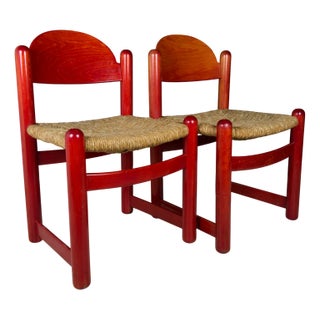 Red Padova Chairs from Hank Lowenstein, Italy, 1970s, Set of 2 For Sale