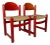 Red Padova Chairs from Hank Lowenstein, Italy, 1970s, Set of 2 For Sale