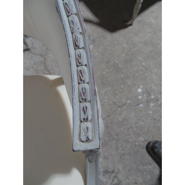 Swedish Gustavian Style 4 Barrel Chairs For Sale - Image 9 of 14