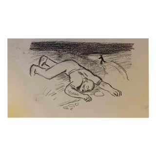 Wilhelm Gimmi, The Fallen Man, Lithograph, 1955 For Sale