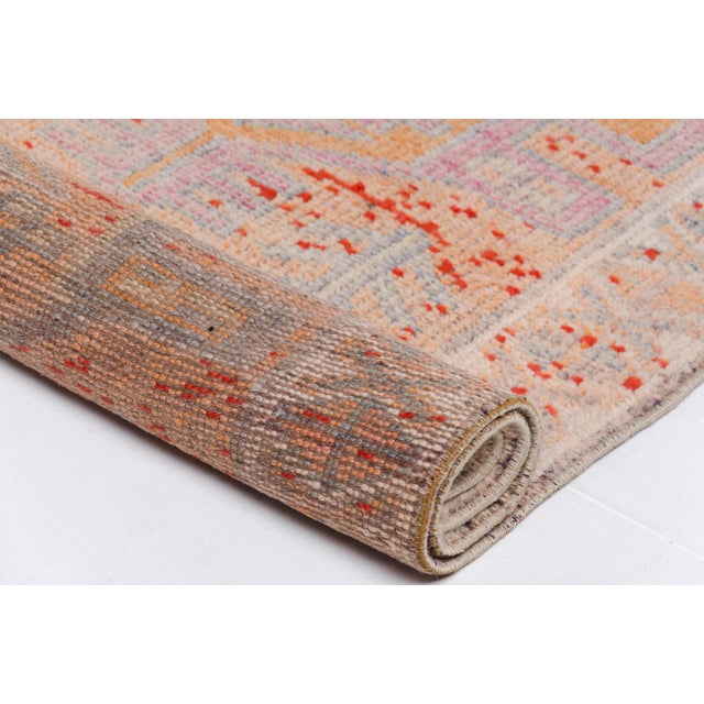 1960s 1960s Minimalist Handknotetd Hallway Rug For Sale - Image 5 of 9