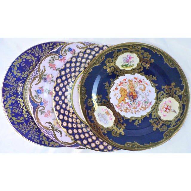 Enameled Tin English Plates - Set of 4 For Sale In Houston - Image 6 of 13