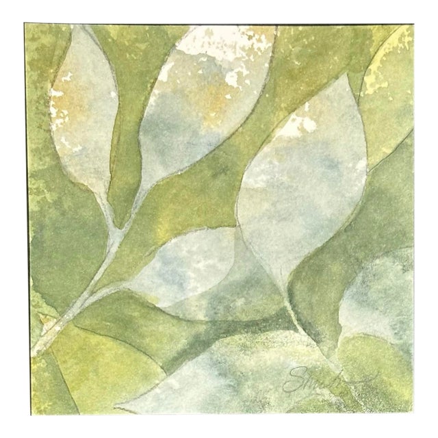 Original Watercolor Botanical “Leafy” For Sale