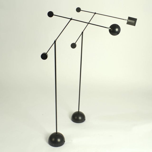 Counter Balance Floor Lamp in Black, 1970s For Sale - Image 11 of 16