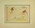 Mino Maccari, Figures Watercolor Drawing, 1945, Watercolor For Sale