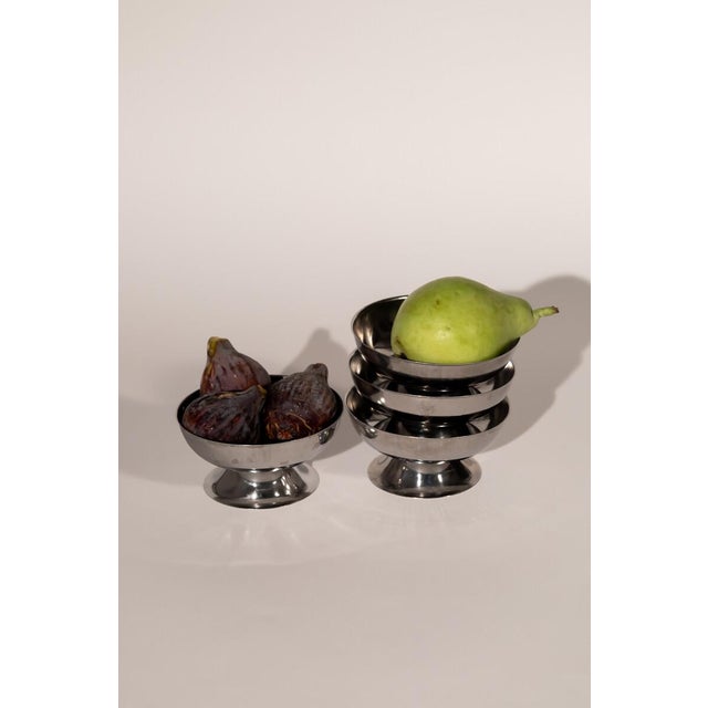 French Vintage French Dessert Coupes #6- Set of 4 For Sale - Image 3 of 10