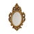 Small vintage crest mirror in classic Baroque style, made of resin gilded with gold leaf; manufactured in France during...