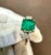 3.58 Carat Cushion Cut Colombian Emerald & 0.8 Ct Diamond Ring in 18K White Gold For Sale In New York - Image 6 of 18