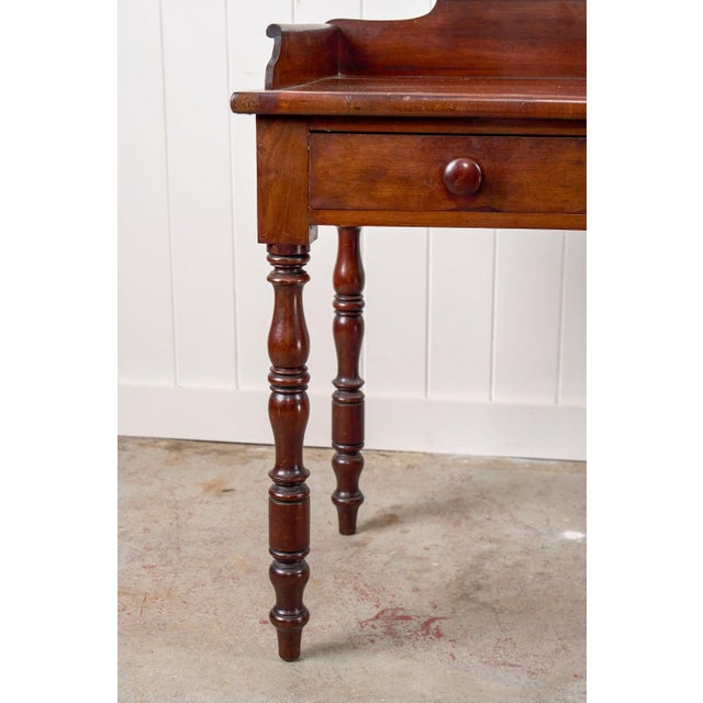 Wood 19th Century 2-Drawer Mahogany Desk/Wash Stand For Sale - Image 7 of 15