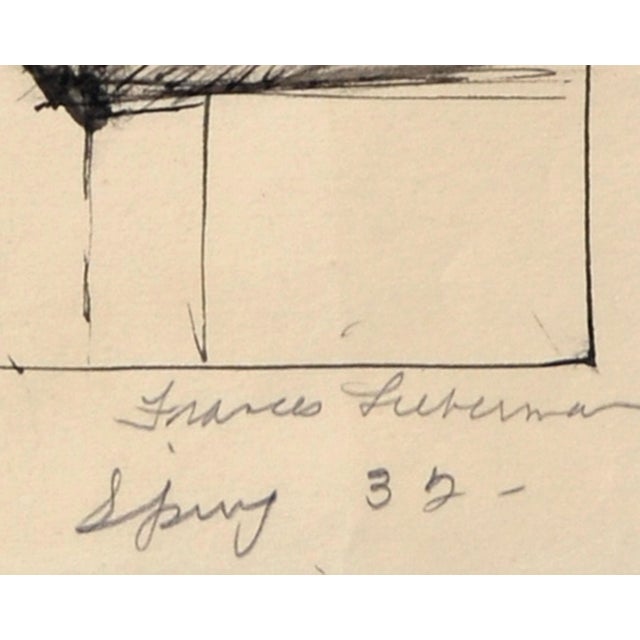 Frances Liberman "Roy Zoelin the Sculpture" Drawing For Sale - Image 4 of 9