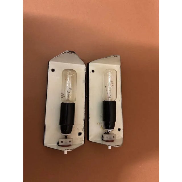 Metal Wall Lamp by Charlotte Perriand, 1950s, Set of 2 For Sale - Image 7 of 11