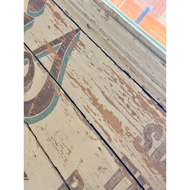 Late 1800s Antique Victorian English ‘Hovis Bread General Store Trade Advertising Sign, Hand Painted on a Door Panel For Sale In San Antonio - Image 6 of 12