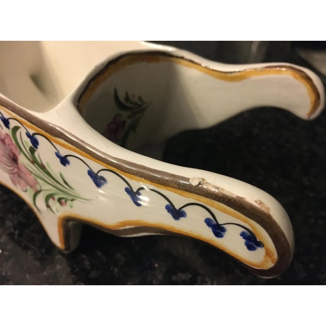 Antique Hand-Painted Porcelain-Ceramic Wheelbarrow by 17 Patterns for Limoges, 1895 For Sale - Image 9 of 13