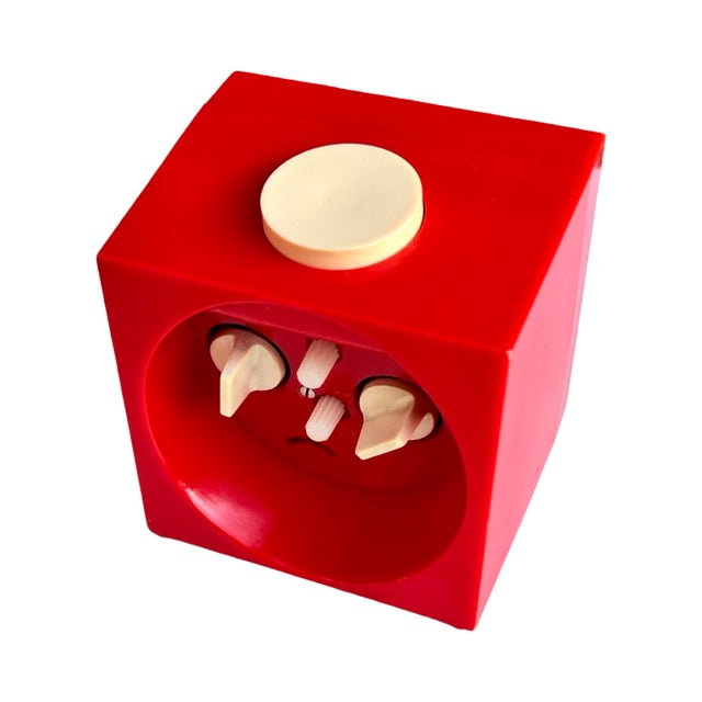 Ruhla Mechanical Alarm Clock, Red Retro Design, Germany 1970s For Sale - Image 6 of 7