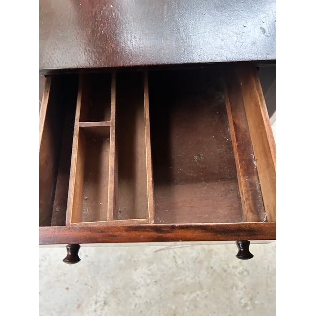 Antique Mahogany Sewing Table For Sale - Image 4 of 12