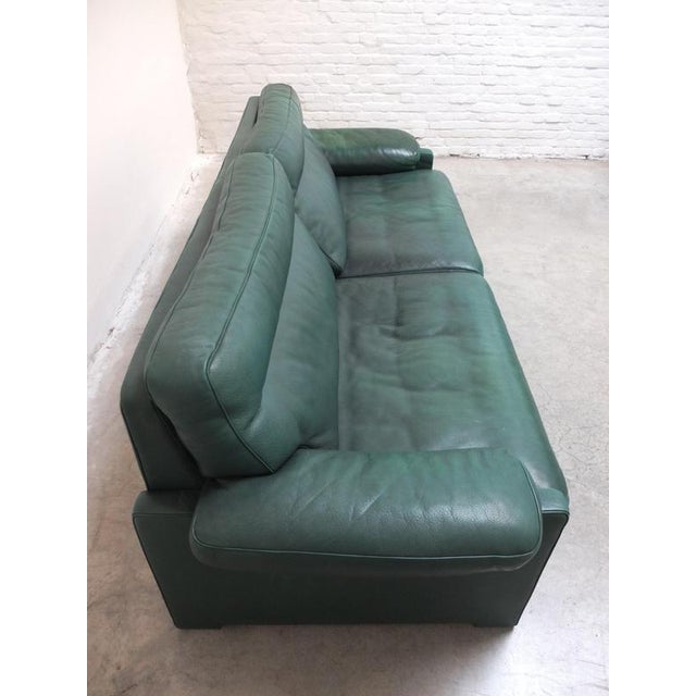 Animal Skin DS-70 3-Seater Sofa in Green Leather from de Sede, 1980s For Sale - Image 7 of 14